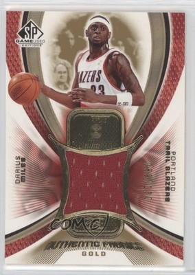 2005 SP Game Used Edition Authentic Fabrics Gold 89/100 Darius Miles #AF-DM 7g1