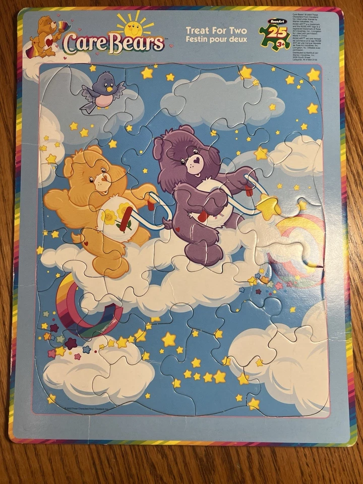 Lote de 4 rompecabezas vintage Care Bears 25 aniversario RoseArt 2003 Foto 2 de 4