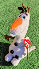 DISCOLORED TY Beanie Baby 7" OLAF the Snowman Plush Stuffed Toy GUC
