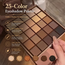 25 Color Eye Shadow Palette Neutral Earth Tone Matte Shimmer Eye Shadow Powder