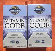 2 Vitamin Code 50 & Wiser Men Multivitamin 240ct Garden of Life
