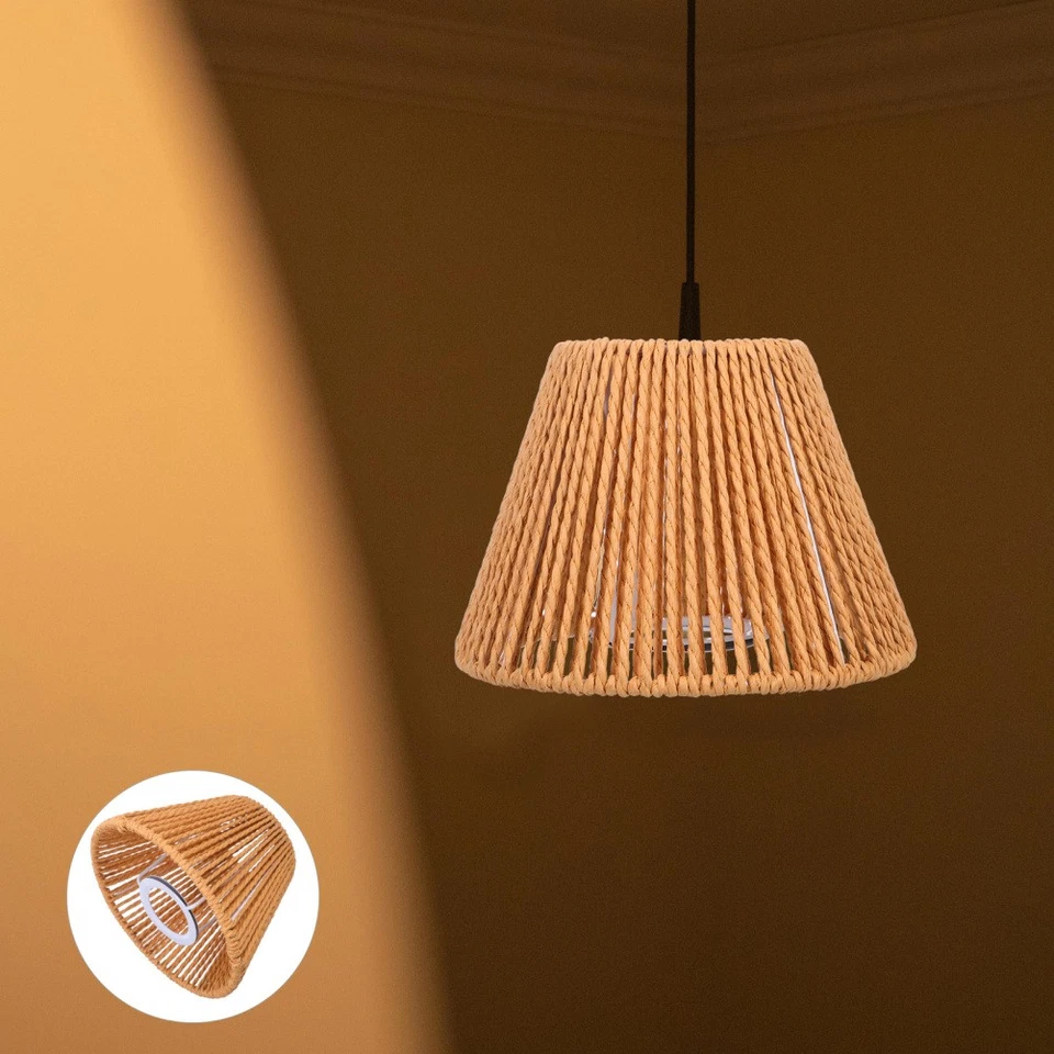  Bombilla Jaula Protector Lámpara Pantalla para Piso Boho Pantallas Techo Foto 3 de 4