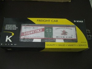 K-line K762-5604 Anheuse  Budweiser Beer Wood-Sided Reefer NIB