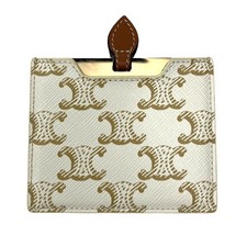 Celine Triomphe Canvas And Calfskin Mirror Ho...