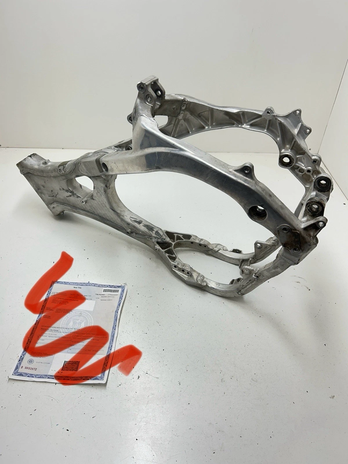 07 2007 Yamaha Yz450f YZ 450 F OEM T!tl3 Main Body Frame Chassis READ DESCRIP