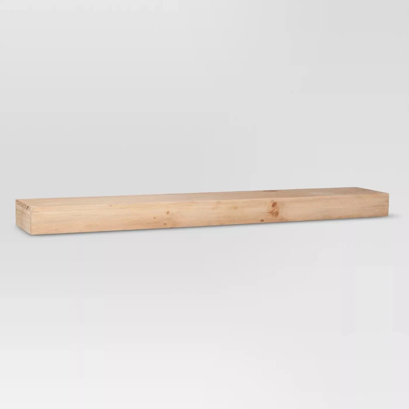 Threshold 36" Pine Wood Floating Shelf – Rectangular, Industrial Style, Durable