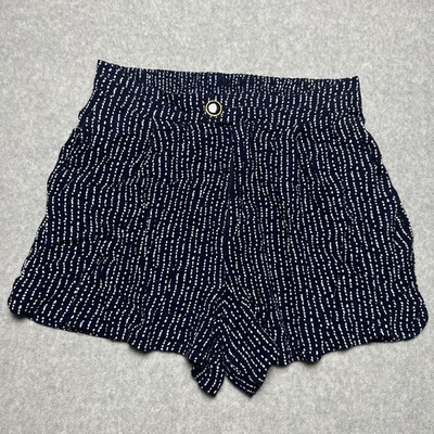 Anthropologie Ett Twa Clearwater Navy Dot Print Short High Rise Women s Medium