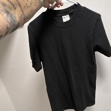 Shaka Wear Men's Black Solid Crew Neck Short Sleeve T-Shirt Size S Regular