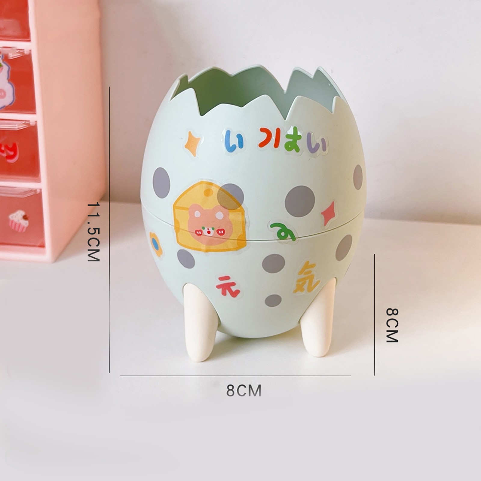 Dinosaur Egg Pencil Holder Cute Pen Holder For Desk ABS Material Excellent