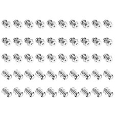 50 Pcs M3*5 Mini Round Knobs, 8mm Small Drawer Pulls, Silver