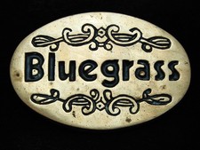PD01112 VINTAGE 1978  BLUEGRASS  MUSIC COMMEMORATIVE SOLID BRASS BARON BUCKLE