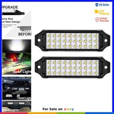 Flush Mount LED Pod Lights 6 Inch 40W 2 Pack 12V Backup Reverse Bumper Slim Off