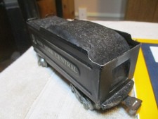 Vintae Marx O Gauge New York Central Black Coal Tender Tin Steel 8 wheels EX.