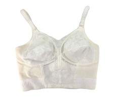Vintage 1960s Longline Bullet Bra 38C Playtex Living Stayless Lace Mesh Pinup