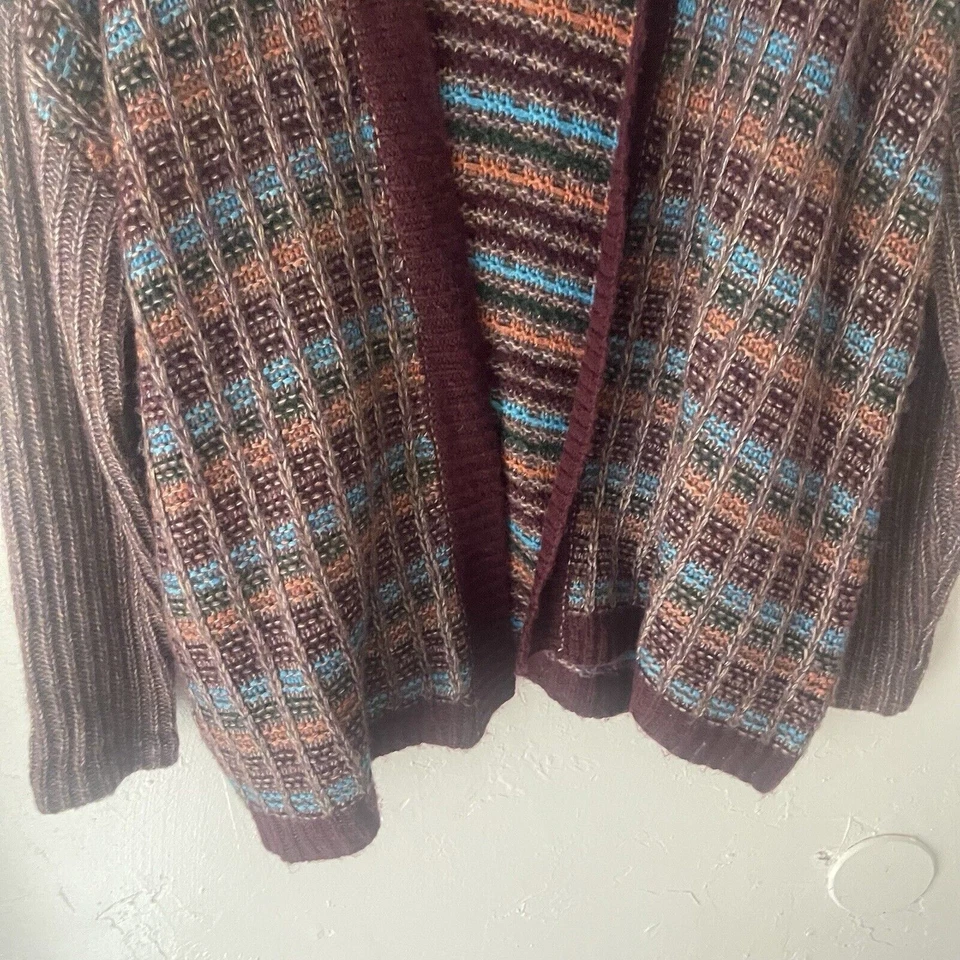 Cárdigan Suéter Soft Surroundings M Multicolor Colorido Tejido Suave Rayas Foto 3 de 4