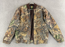 Cabela's Jacket Mens Medium Brown Camo Long Sleeve Quilt Lining Hunting Outdoor