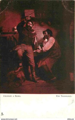 Postcard - Art - Painting - Drinking Song - Ein Trinklied - Precursor -