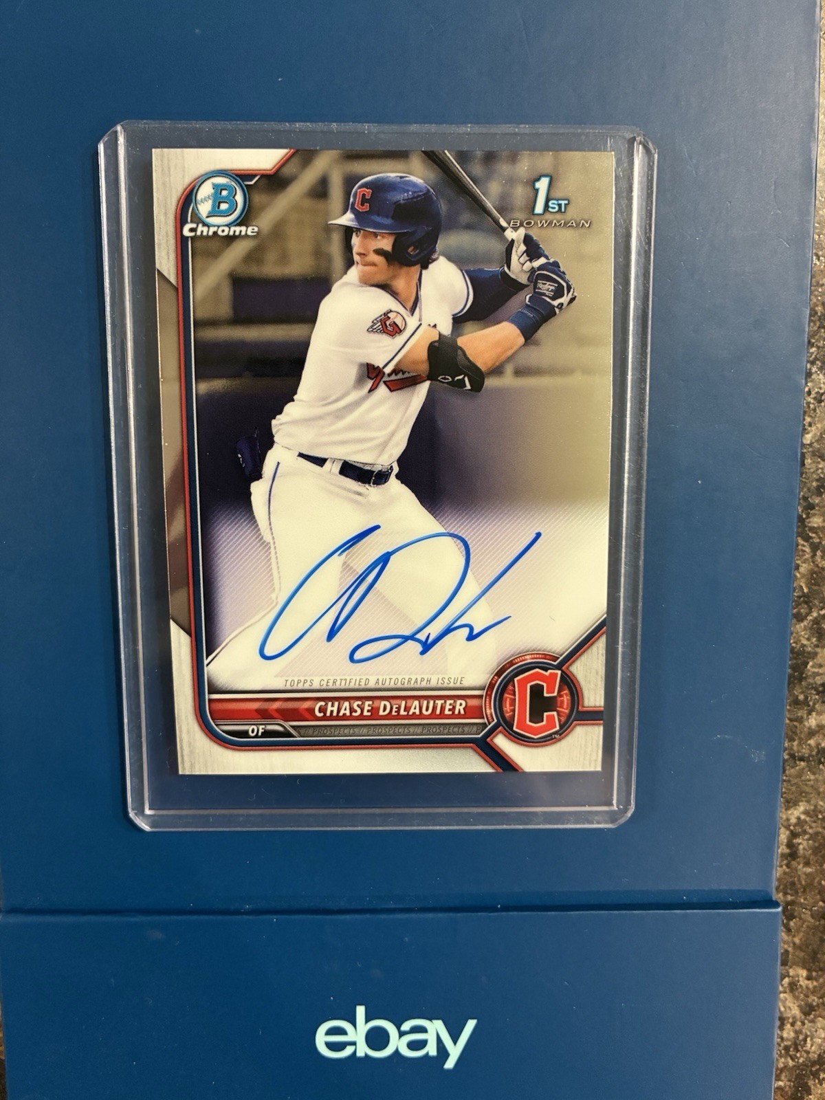 Chase Delauter 2022 1st Bowman Chrome Autograph