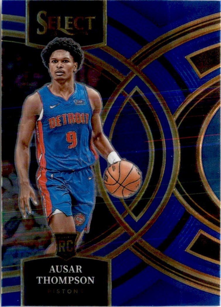 Ausar Thompson 2023-24 Panini Select Blue Retail RC #128 Detroit Pistons