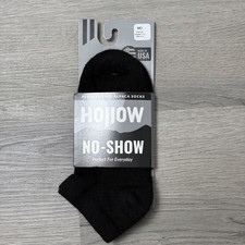 Hollow Performance Alpaca No Show Socks Unisex Size Men's Medium Black