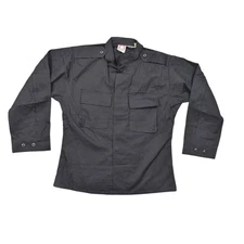 Propper Black Cotton Casual Shirt Men M Long Sleeve Button Front Army Shirt