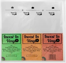 100 LP Sleeves Combo Pack - 50 Outer & 50 Inner for 12" Vinyl Clear 