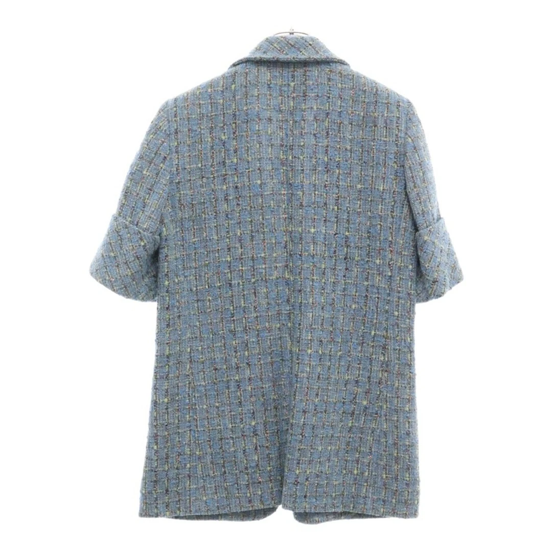 Giacca Chanel manica corta tweed blu donna P56445V40083