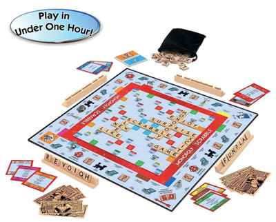 MONOPOLY SCRABBLE Board Game Mash Up of Two of the World's Greatest Games