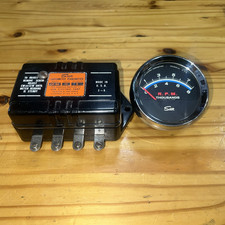 Sun Tach St-502 Vintage 8000 Rpm Blueline Tachometer With Transmitter Box Eb-9a