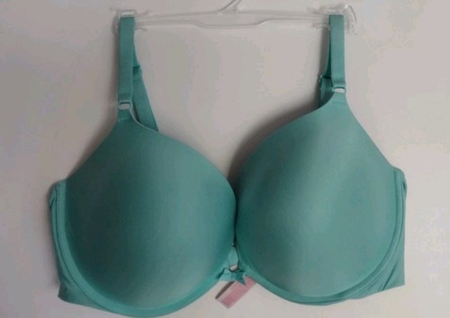 VICTORIA'S SECRET 38DD AQUA PUSH UP PADDED PLUNGE UNDERWIRE CONVERTIBLE...