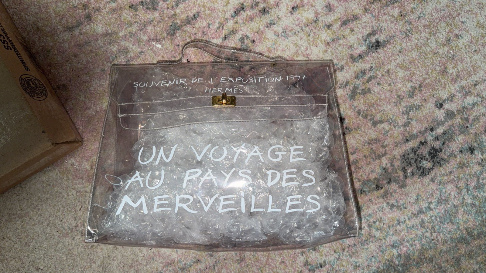 Hermès Vinyl Kelly Bag 1997 "Voyage au Pays des Merveilles"
