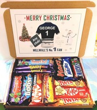 FOOTBALL CLUB Merry Christmas GIFT CHOCOLATE BOX CARD SWEET HAMPER Personalised