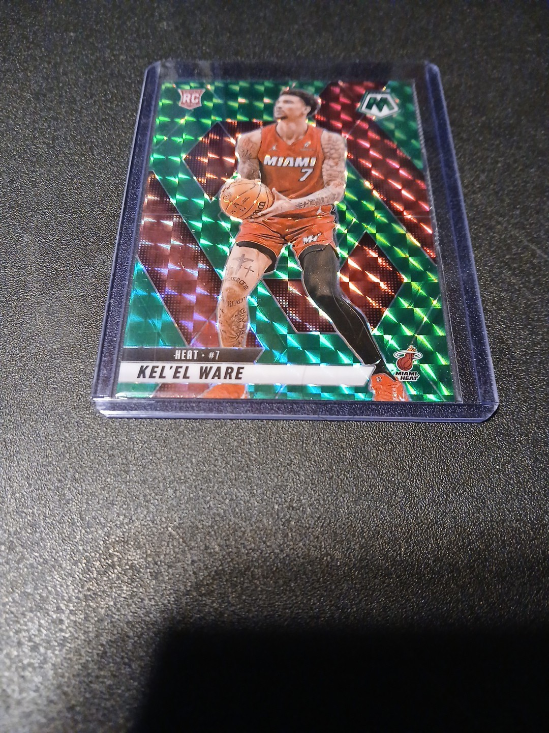 2024-25 Panini Mosaic - Rookies Kel'el Ware #232 Green Mosaic Prizm (RC)