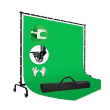 9.5x9.5ft Large Green Screen Backdrop Kit, Greenscreen Back Drop with 7x10ft ...