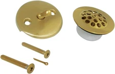 Kingston Brass DTL5305A7 Grid Tub Drain Kit, Brushed Brass,9.06 x 7.48 x 4.92