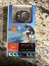 Sports Cam Full HD 1080p Waterproof cam, open box, never used with accessories.
