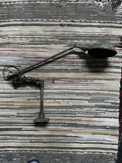 Vintage 1940’s OC White Articulating Desk Shop Lamp All Original Parts Working