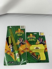 Vintage Mighty Morphin Power Rangers Light Up Sword/ 4 Trigger Light Toy 1993