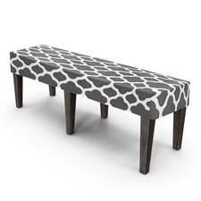 Stretch Bench Seat Cover, Washable Bench Seat Cushion Slipcovers Grey