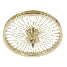 Gold Bicycle Steel Front Wheel 16 X 72 Twisted Spokes Cruiser Lowrider Bikes