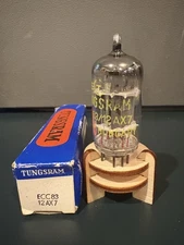 Tungsram Hungary 12AX7A Grey Plate Halo Get Vacuum Tube TV7&Maxi Test ANOS 🅾️