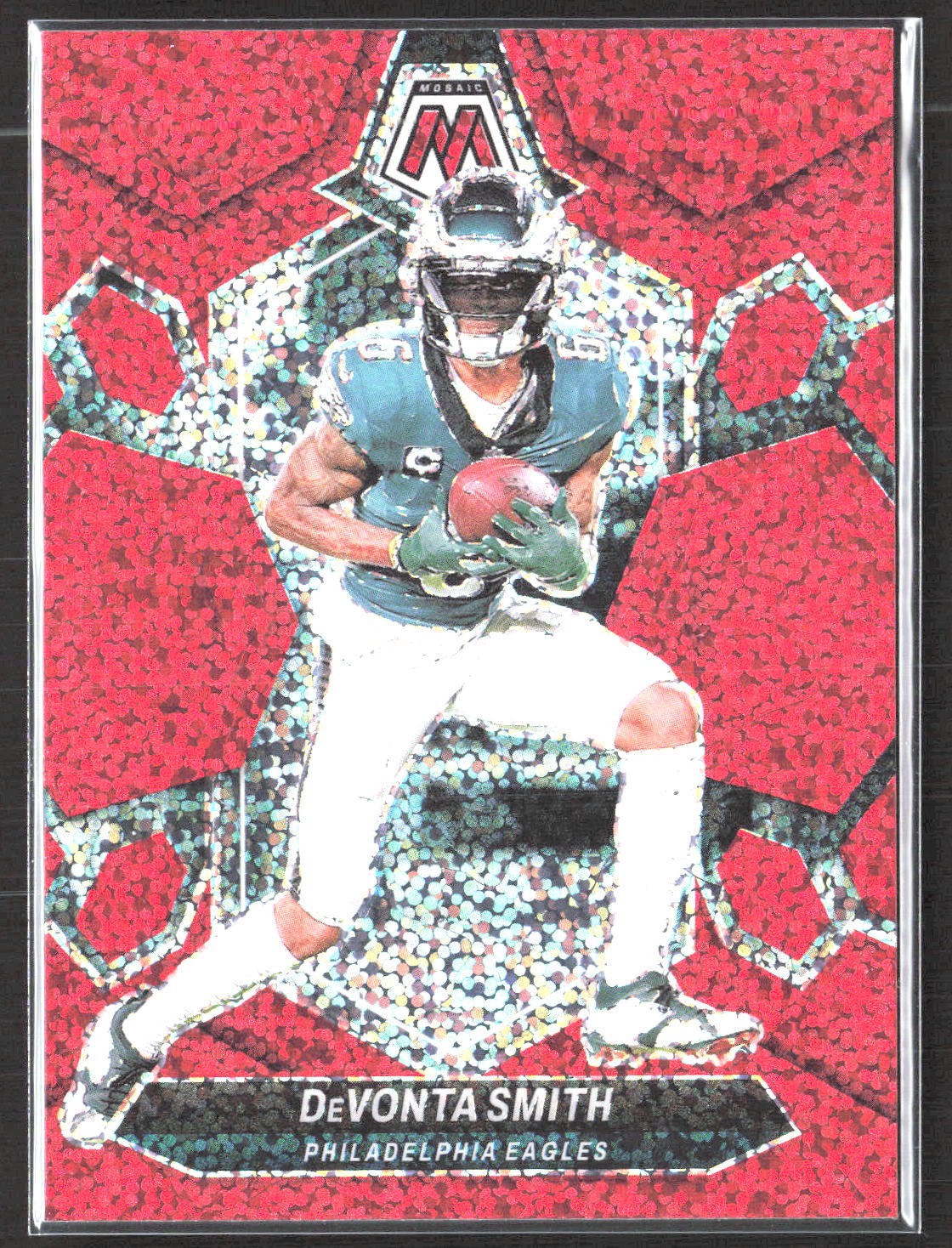 2024 Panini Mosaic #179 DeVonta Smith Red Sparkle