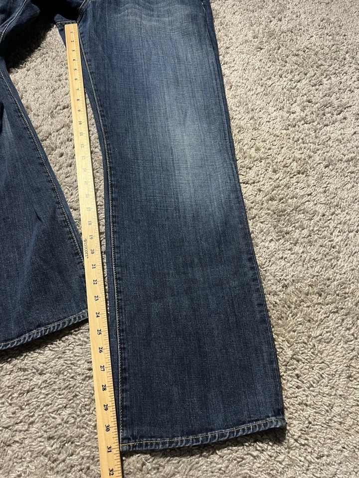 Lucky Brand 181 Vintage Y2k Jeans Made USA 33x31 Dark Indigo Wash Boot Straight - Image 2 of 4