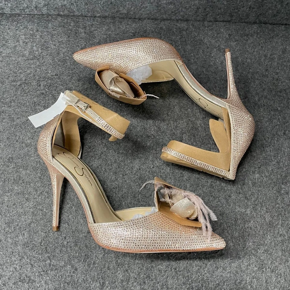 Женское мерцание шампанского JESSICA SIMPSON Winlyn Stiletto размер 12 M  - Изображение 3 из 4