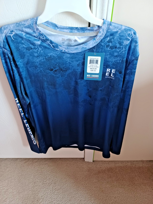 Mens Reel Legends Long Sleeve Sun Protection Shirt Medium
