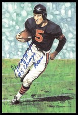 George McAfee Signed 1990 Goal Line Art GLAC Football Postcard Auto *GL37