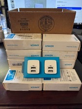Lot of 11 Anker IQ PowerPort Mini USB Chargers 2-pack USB A2620 EUC