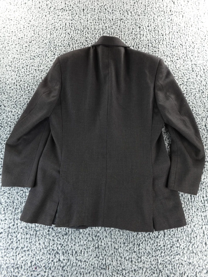 Blazer masculino Canali Proposta 54R casaco esportivo marrom micro xadrez lã cashmere Ital - Imagem 4 de 4