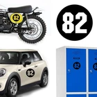 Number 82 Via, Vinyl Sticker