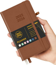 Pocket Planner 2025-2026, Weekly  Monthly Planners with Tabs for Purse 3.5 X 6"